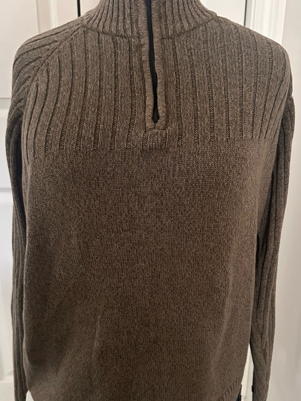 Columbia Men's Long-Sleeve Ribbed Quarter-Zip Sweater - Brown